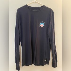 Mens Barney Cools Long Sleeve T Shirt. Blue. Size Small